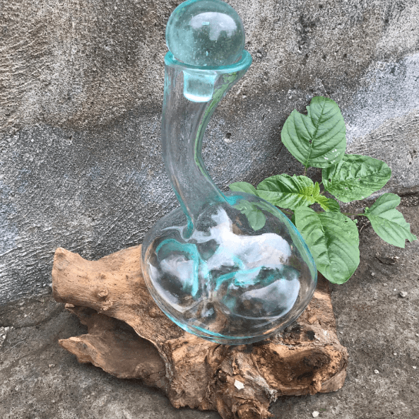 Molten Glass on Wood – Wine Decanter 2 Molten Glass on Wood – Wine Decanter