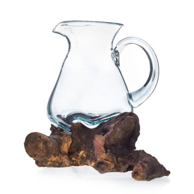 Molten Glass on Wood – Water Jug