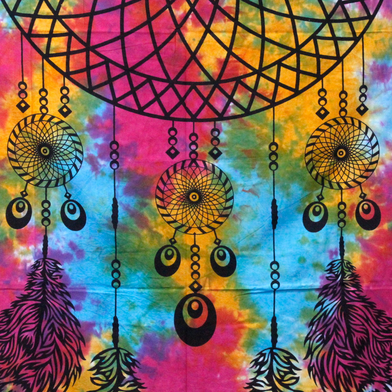 Single Cotton Bedspread + Wall Hanging – Dreamcatcher 2 Single Cotton Bedspread + Wall Hanging – Dreamcatcher