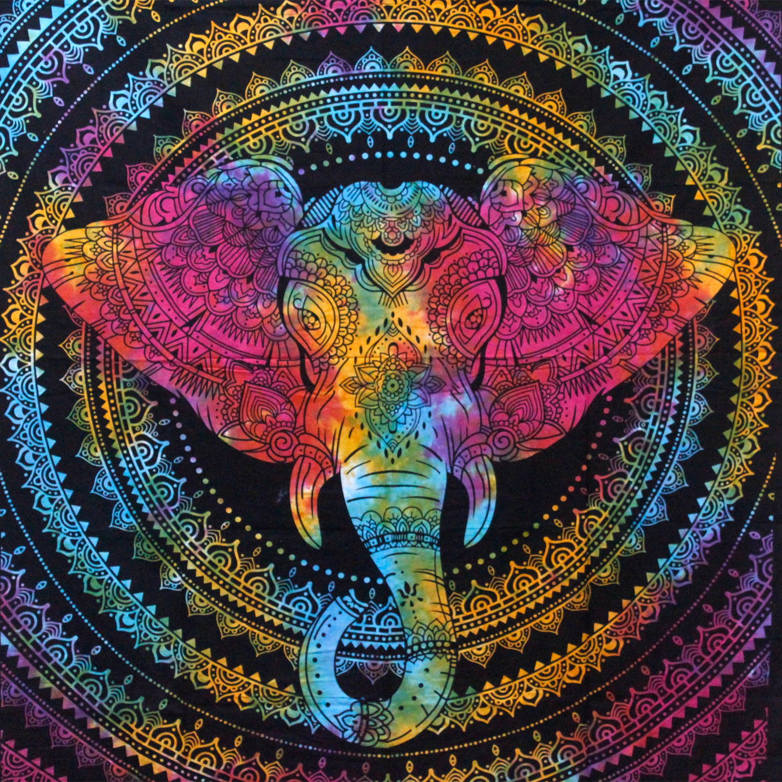 Double Cotton Bedspread + Wall Hanging – Elephant Head Double Cotton Bedspread + Wall Hanging – Elephant Head