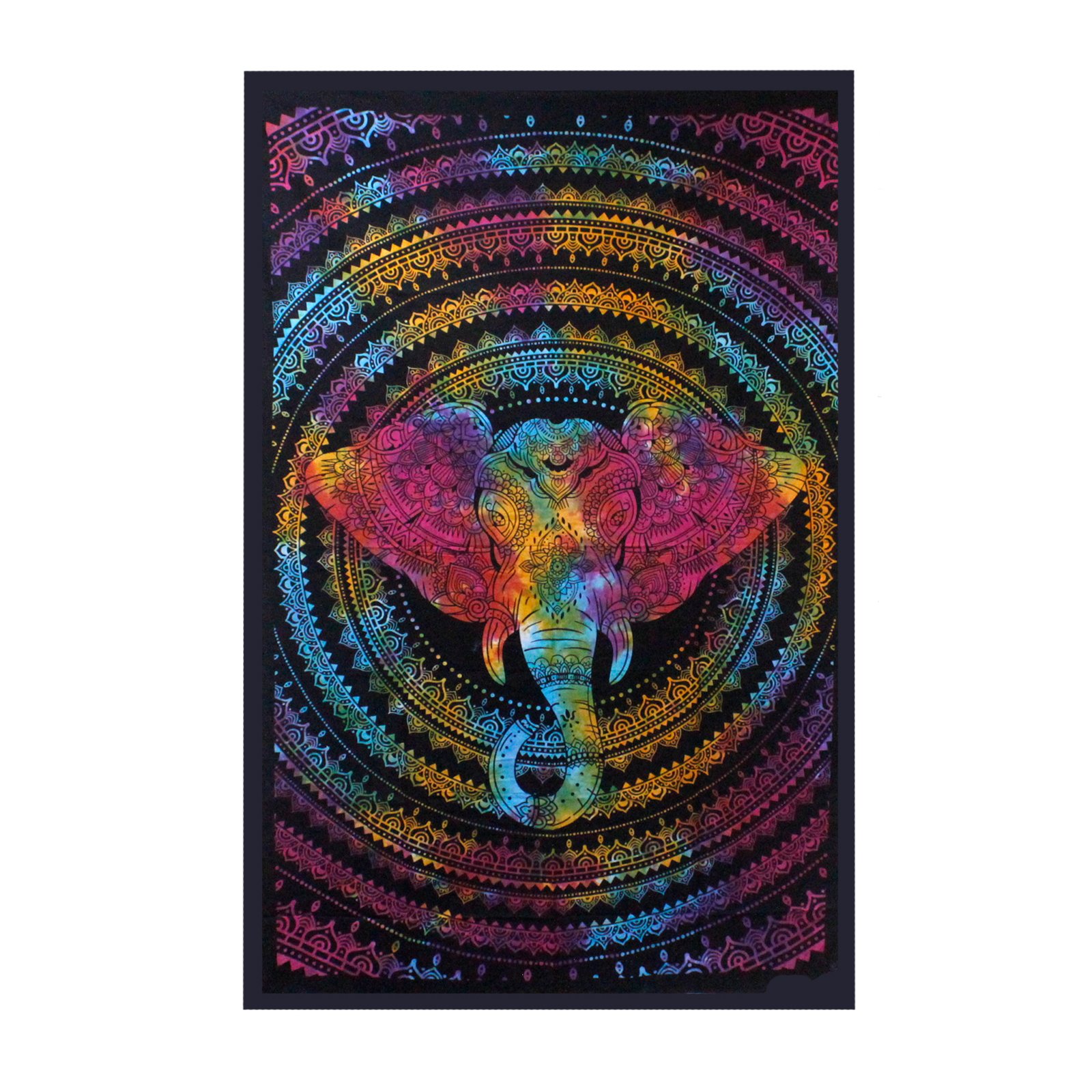 Double Cotton Bedspread + Wall Hanging – Elephant Head 2 Double Cotton Bedspread + Wall Hanging – Elephant Head