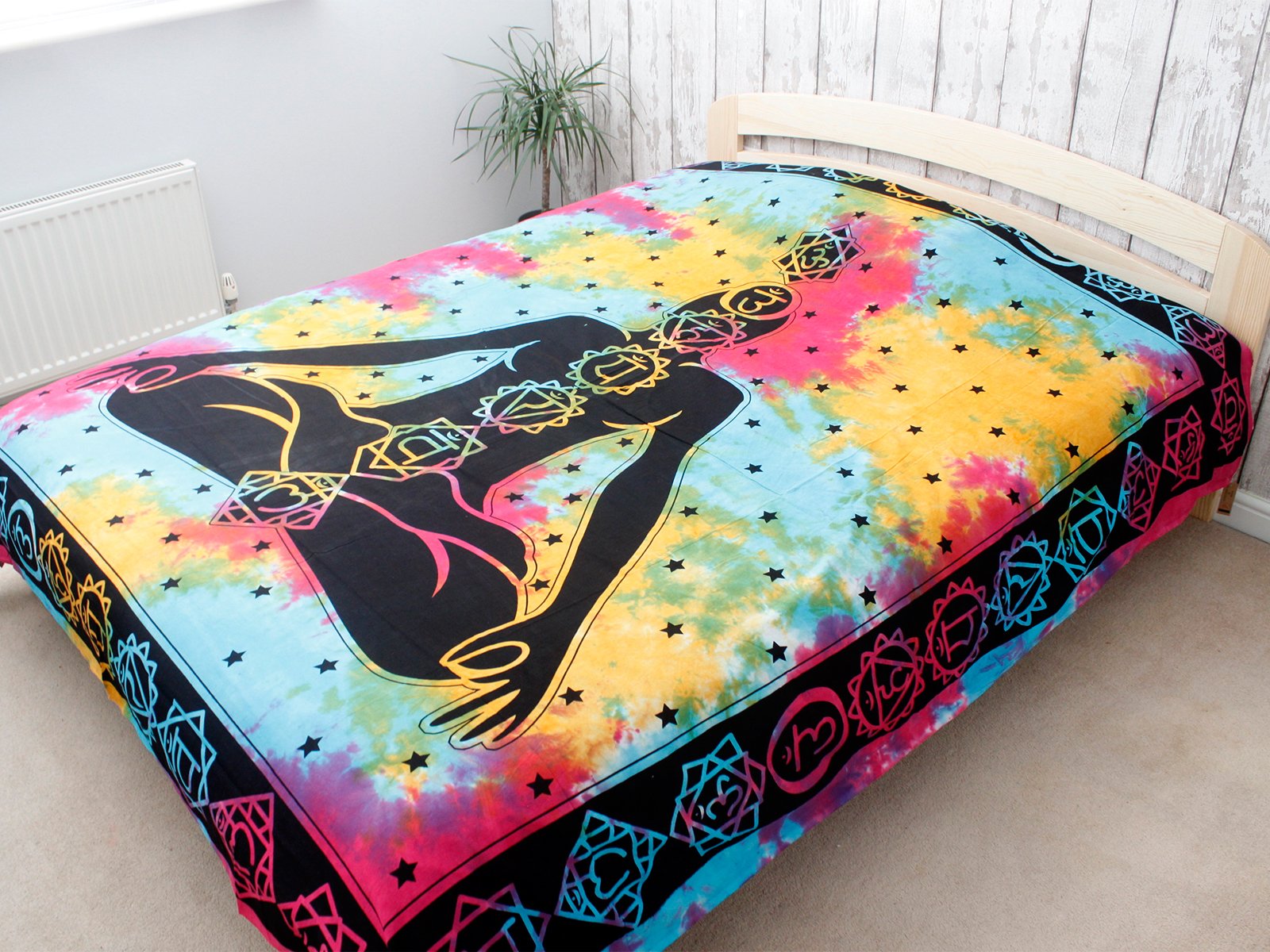 Double Cotton Bedspread + Wall Hanging – Chakra Buddha 3 Double Cotton Bedspread + Wall Hanging – Chakra Buddha