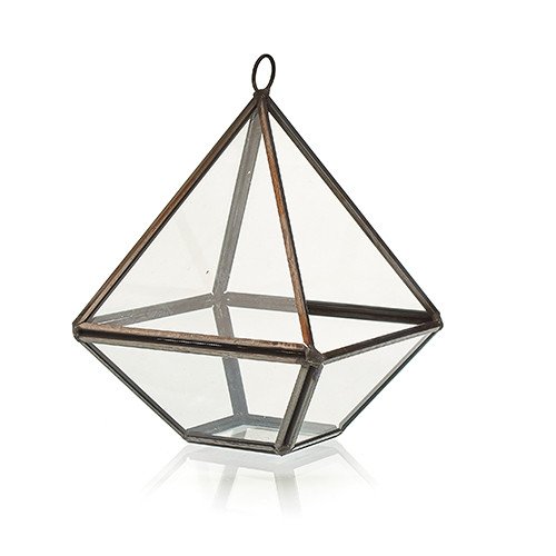 Small Diamond Glass Terrarium 2 Small Diamond Glass Terrarium