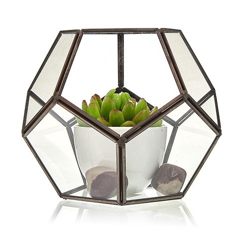 Large Octagon Glass Terrarium Large Octagon Glass Terrarium