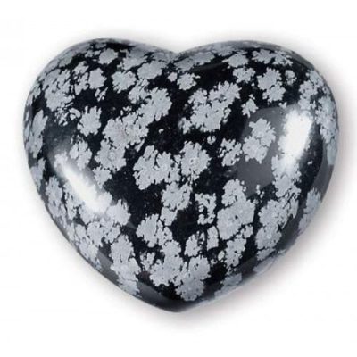 Snowflake Obsidian Heart Large