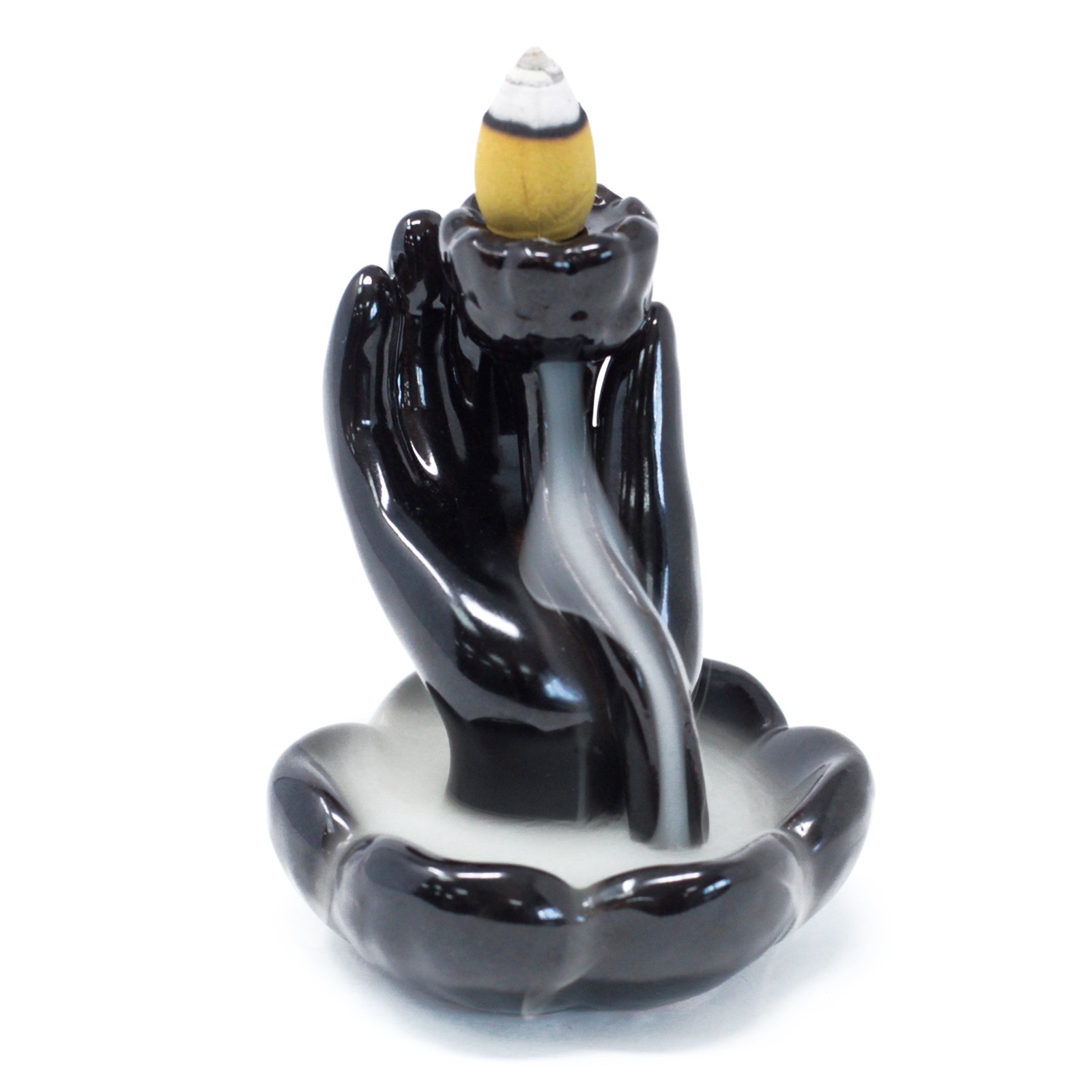 Back Flow Incense Burner – Hand & Lotus Flower 2 Back Flow Incense Burner – Hand & Lotus Flower
