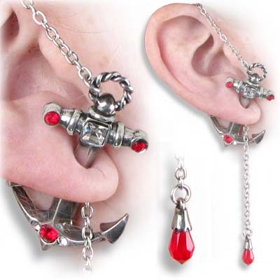 Anchors Away Ear Stud
