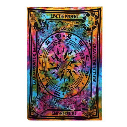 Single Cotton Bedspread + Wall Hanging – Cycle of Ages Single Cotton Bedspread + Wall Hanging – Cycle of Ages