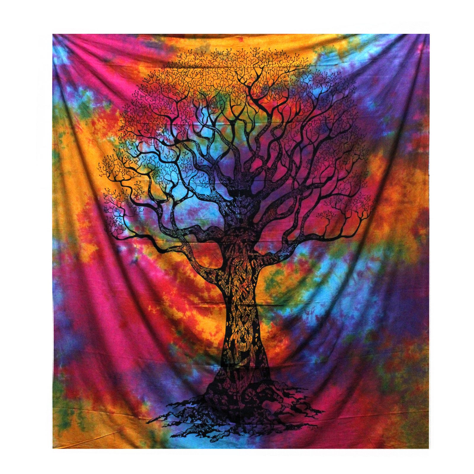 Double Cotton Bedspread + Wall Hanging – Winter Tree Double Cotton Bedspread + Wall Hanging – Winter Tree