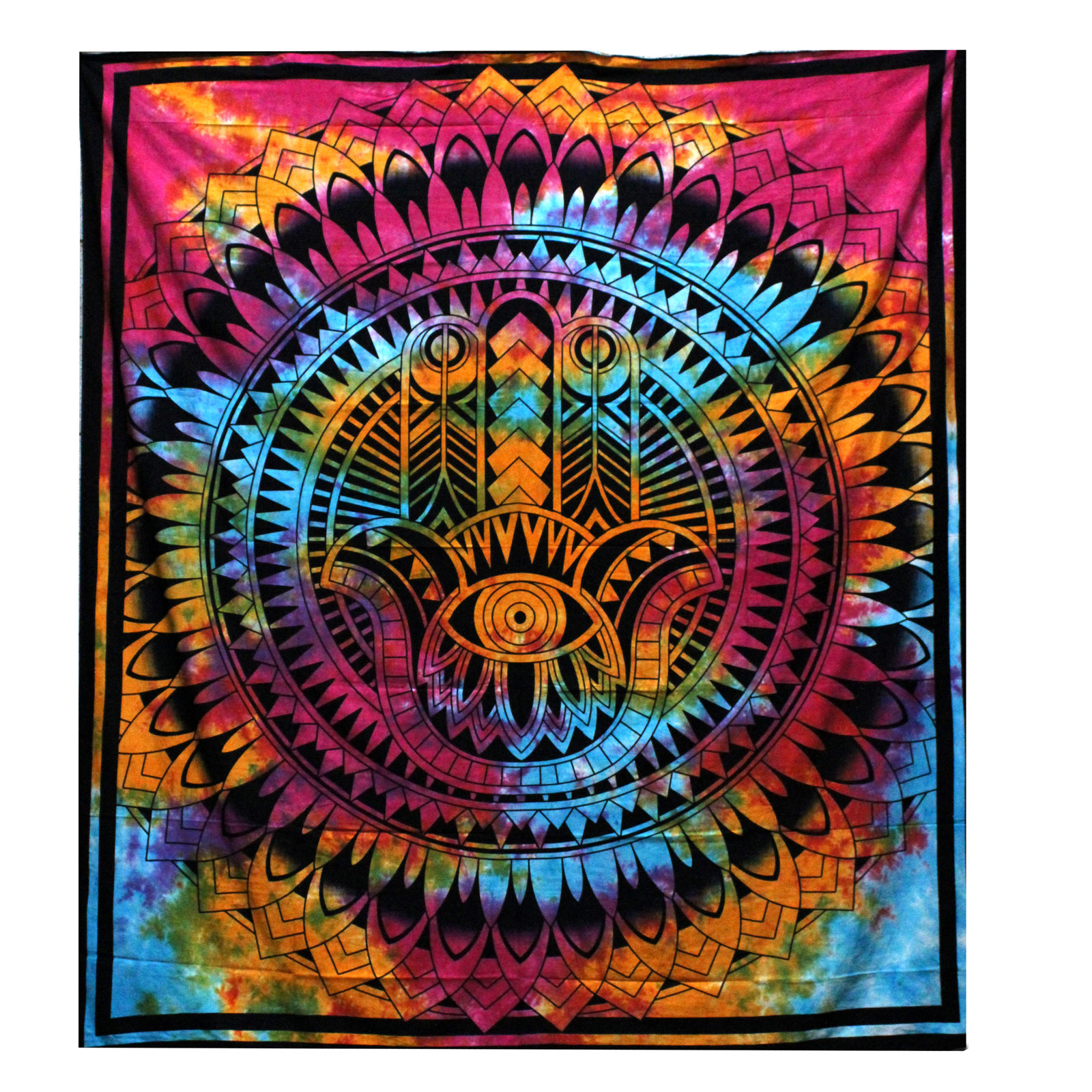Double Cotton Bedspread + Wall Hanging – Hamsa Double Cotton Bedspread + Wall Hanging – Hamsa