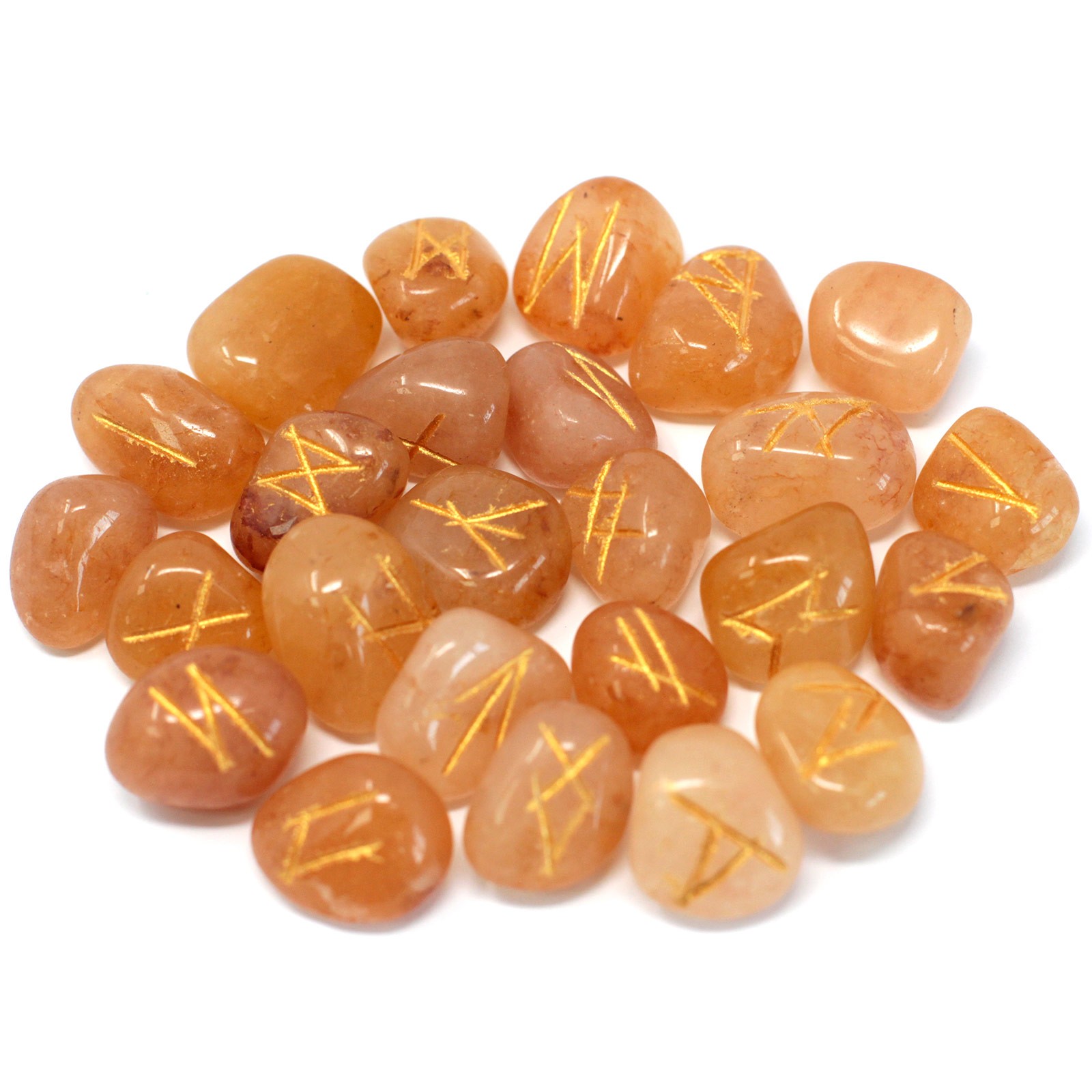 Runes Stone Set in Pouch- Yellow Aventurine Runes Stone Set in Pouch- Yellow Aventurine