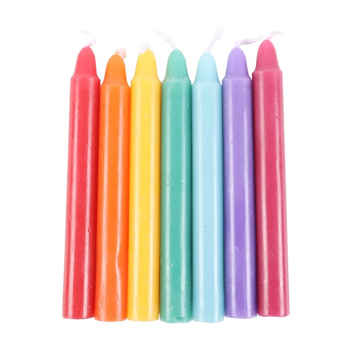 Pack of 14 Unscented Chakra Energy Candles 2 Pack of 14 Unscented Chakra Energy Candles