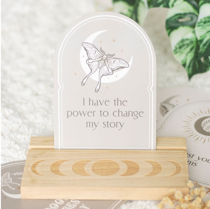 Luna Moth Affirmation Cards & Stand Luna Moth Affirmation Cards & Stand