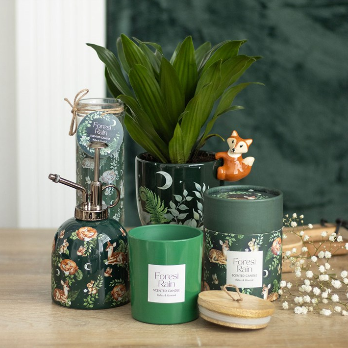 Green Forest Plant Pot with Fox 5 Green Forest Plant Pot with Fox