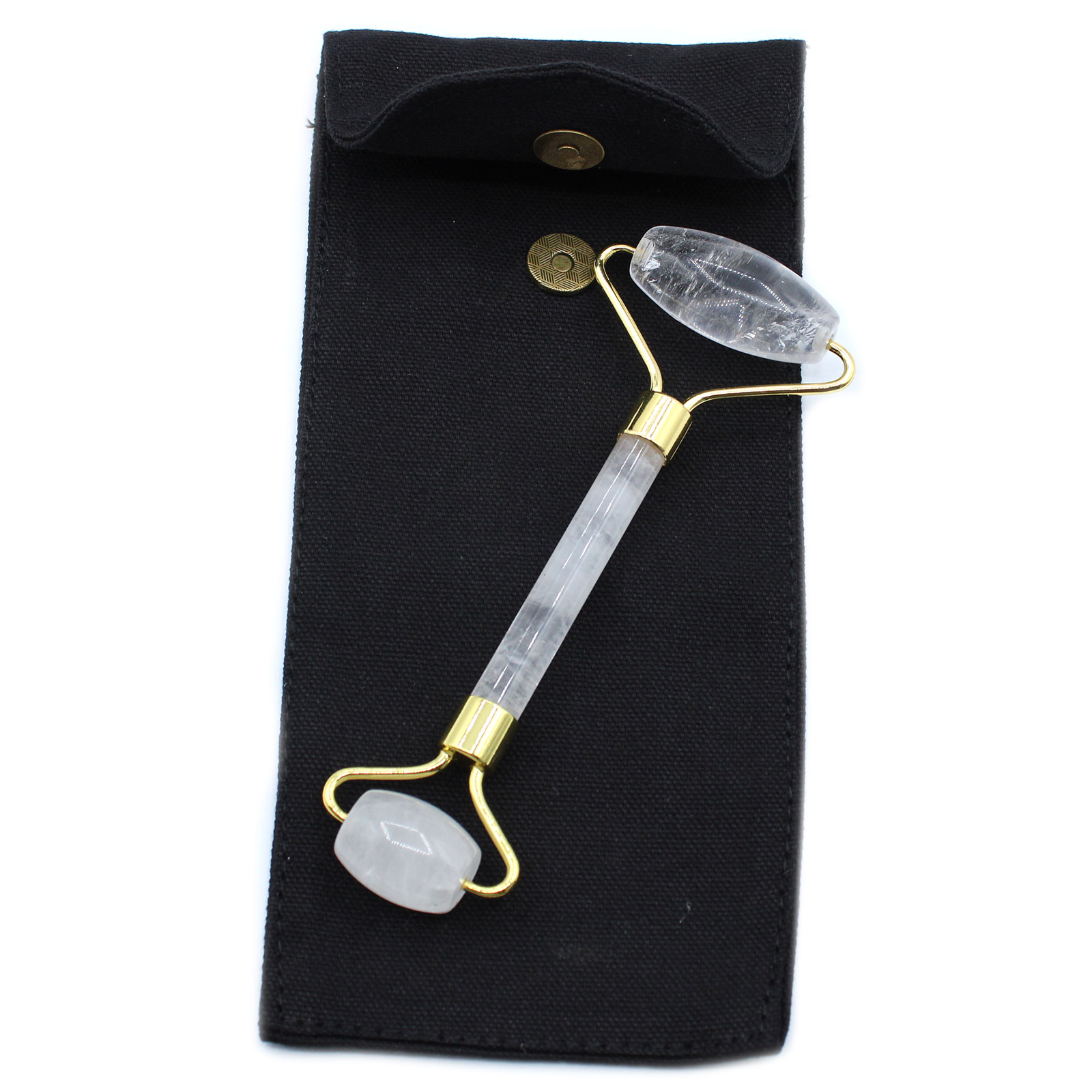 Rock Quartz Gemstone Face Roller 2 Rock Quartz Gemstone Face Roller