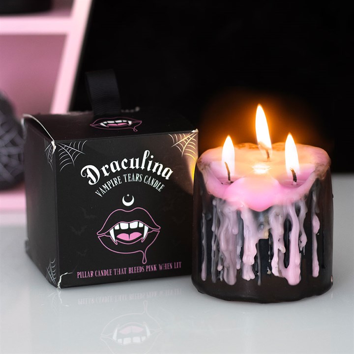Small Pink Vampire Tears Pillar Candle Small Pink Vampire Tears Pillar Candle