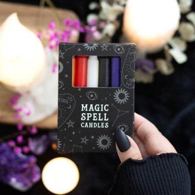 Pack of 12 Mixed Colour Spell Candles