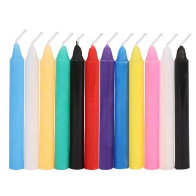 Pack of 12 Mixed Colour Spell Candles