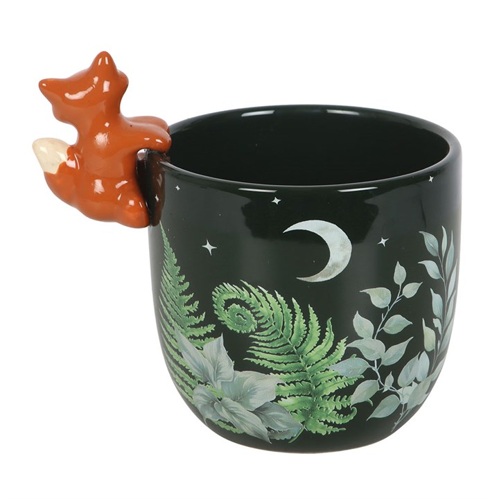 Green Forest Plant Pot with Fox 4 Green Forest Plant Pot with Fox