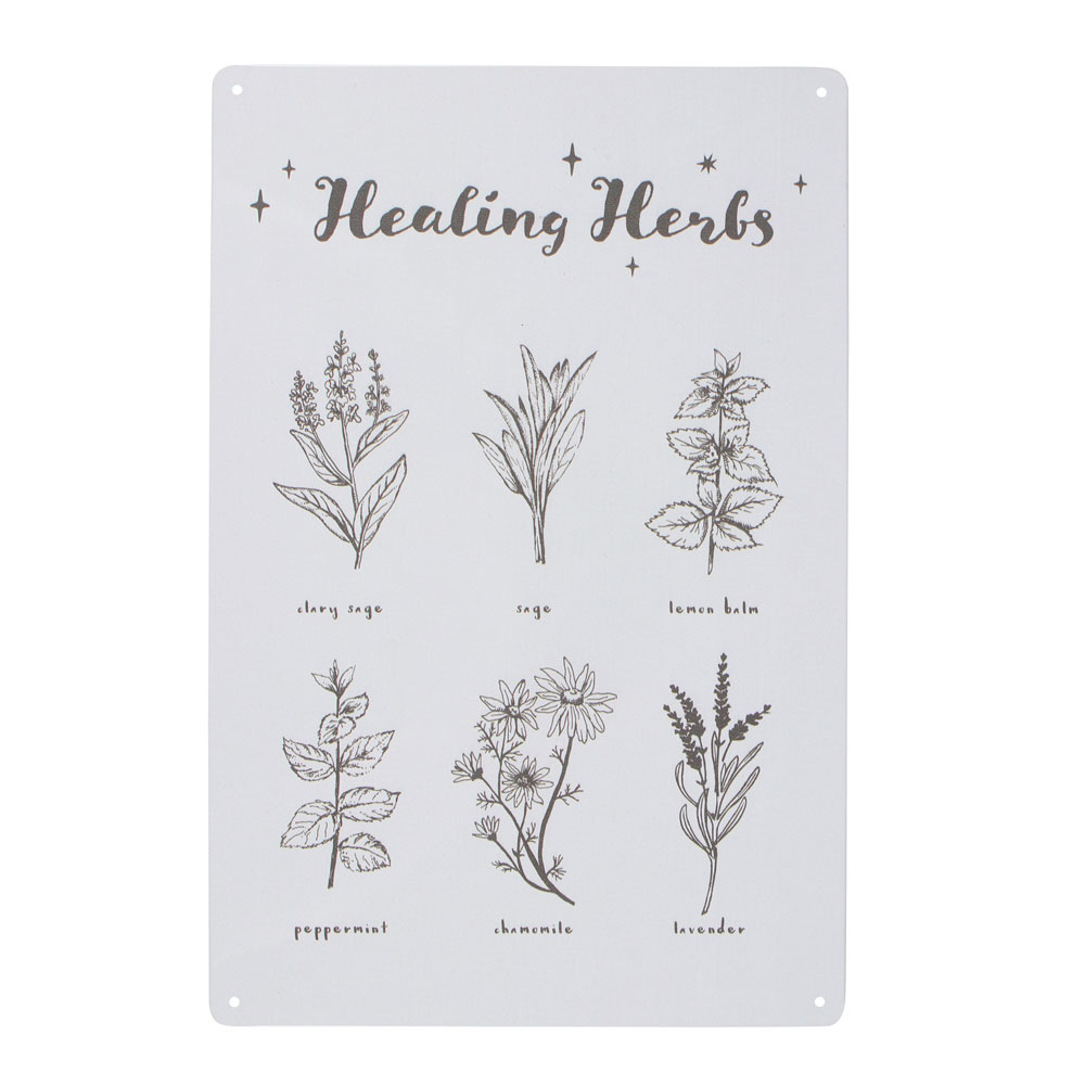 Healing Herbs Metal Sign Healing Herbs Metal Sign