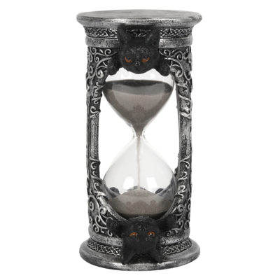 Black Cat Hourglass Sand Timer
