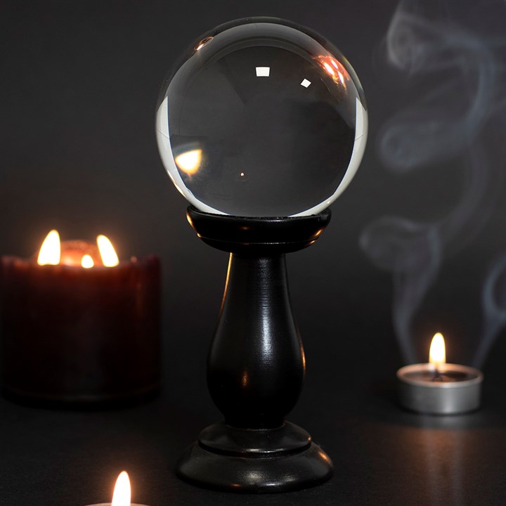 Small Clear Crystal Ball on Stand 2 Small Clear Crystal Ball on Stand