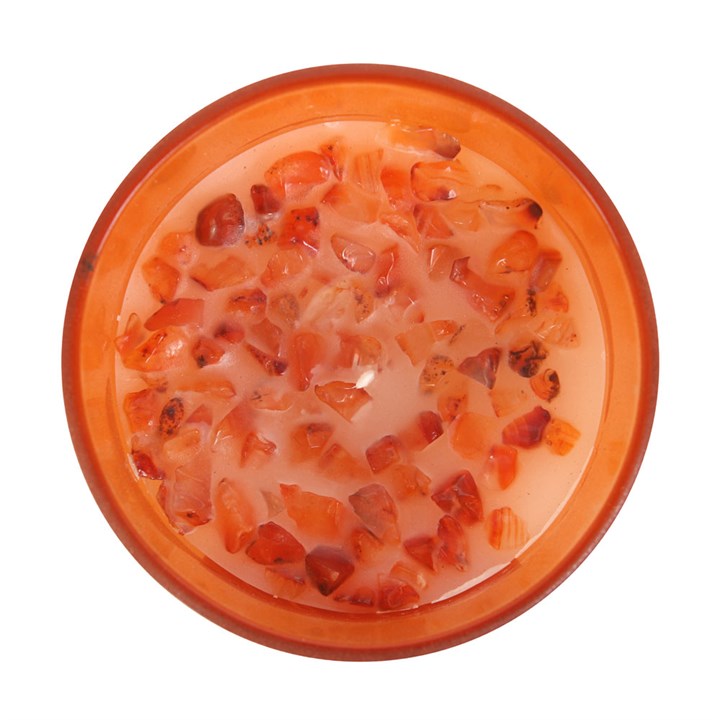 Sacral Chakra Orange Crystal Chip Candle 2 Sacral Chakra Orange Crystal Chip Candle