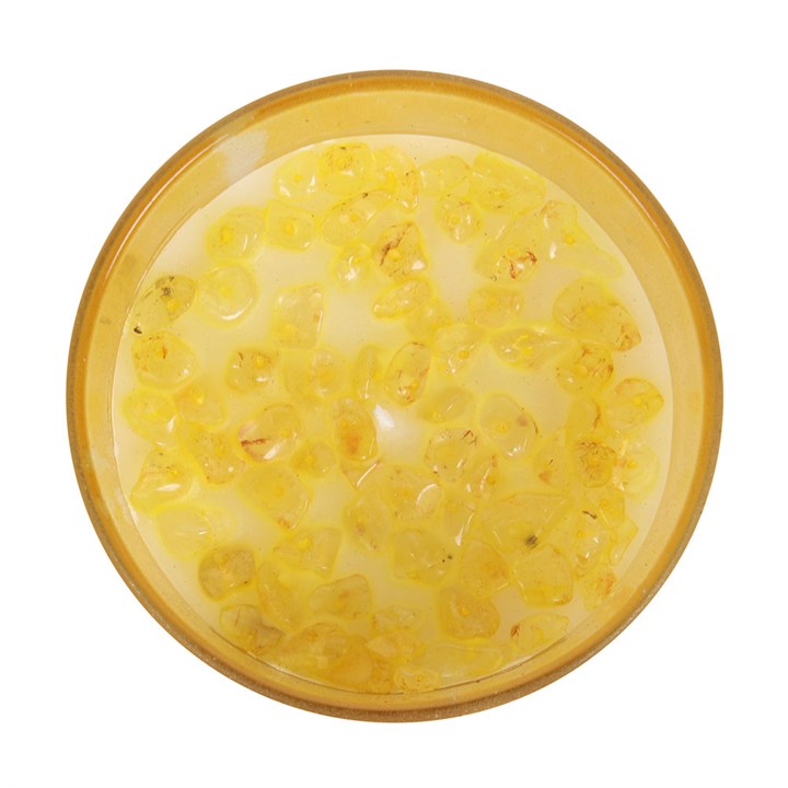 Solar Plexus Chakra Lemon Crystal Chip Candle 2 Solar Plexus Chakra Lemon Crystal Chip Candle