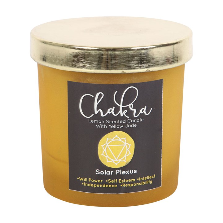 Solar Plexus Chakra Lemon Crystal Chip Candle 3 Solar Plexus Chakra Lemon Crystal Chip Candle