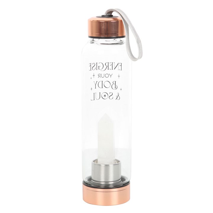 Clear Quartz Body and Soul Glass Water Bottle 4 Clear Quartz Body and Soul Glass Water Bottle