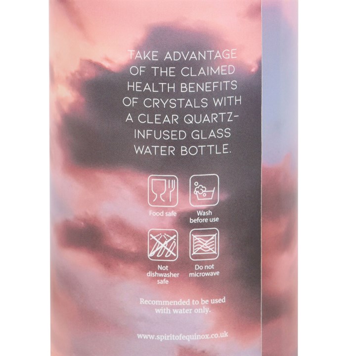 Clear Quartz Body and Soul Glass Water Bottle 6 Clear Quartz Body and Soul Glass Water Bottle