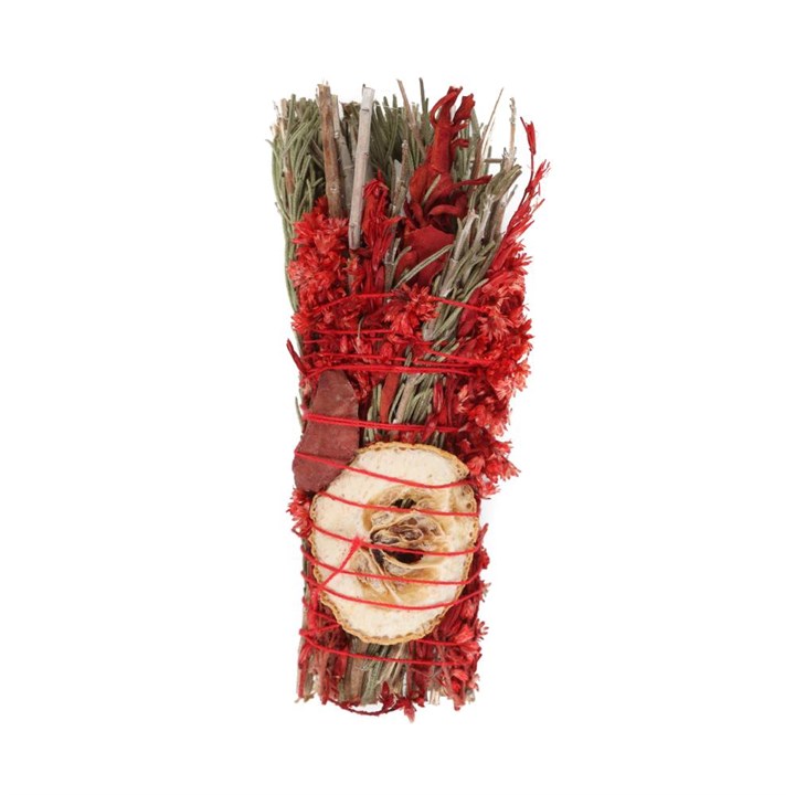 Ritual Wand Smudge Stick with Rosemary, Sage and Red Jasper – 6 Inch Ritual Wand Smudge Stick with Rosemary, Sage and Red Jasper – 6 Inch