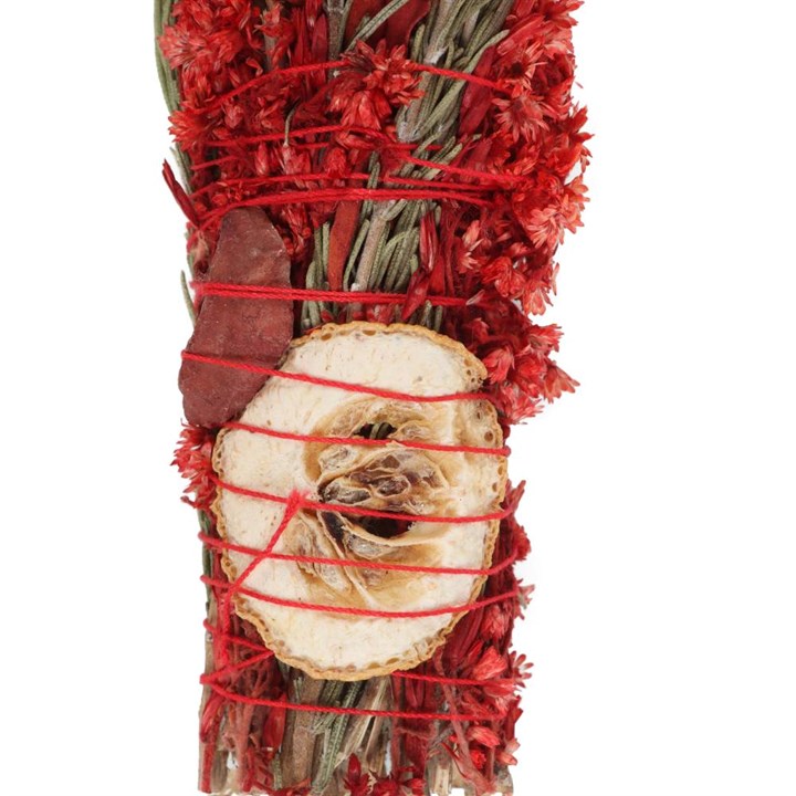Ritual Wand Smudge Stick with Rosemary, Sage and Red Jasper – 6 Inch 2 Ritual Wand Smudge Stick with Rosemary, Sage and Red Jasper – 6 Inch