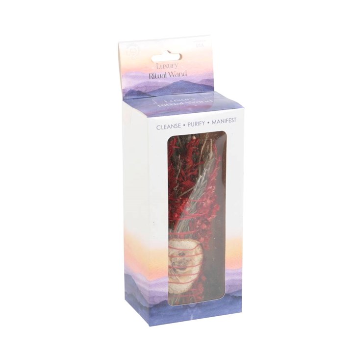 Ritual Wand Smudge Stick with Rosemary, Sage and Red Jasper – 6 Inch 5 Ritual Wand Smudge Stick with Rosemary, Sage and Red Jasper – 6 Inch