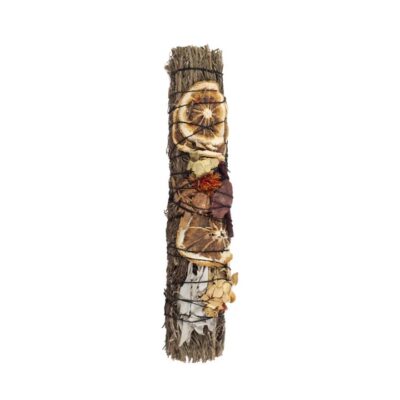 Ritual Wand Smudge Stick with Rosemary, Palo Santo and Red Jasper – 9 Inches