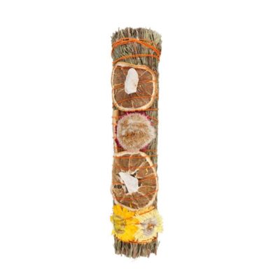 Ritual Wand Smudge Stick with Rosemary, Palo Santo and Quartz – 9 Inches