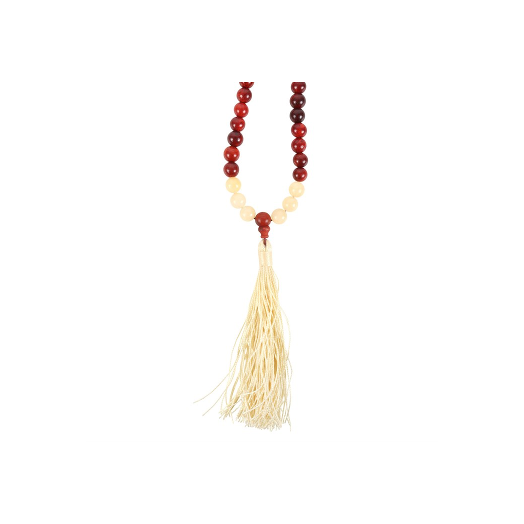 Rosewood & Yellow Jasper Mala Necklace – Self Confidence 3 Rosewood & Yellow Jasper Mala Necklace – Self Confidence