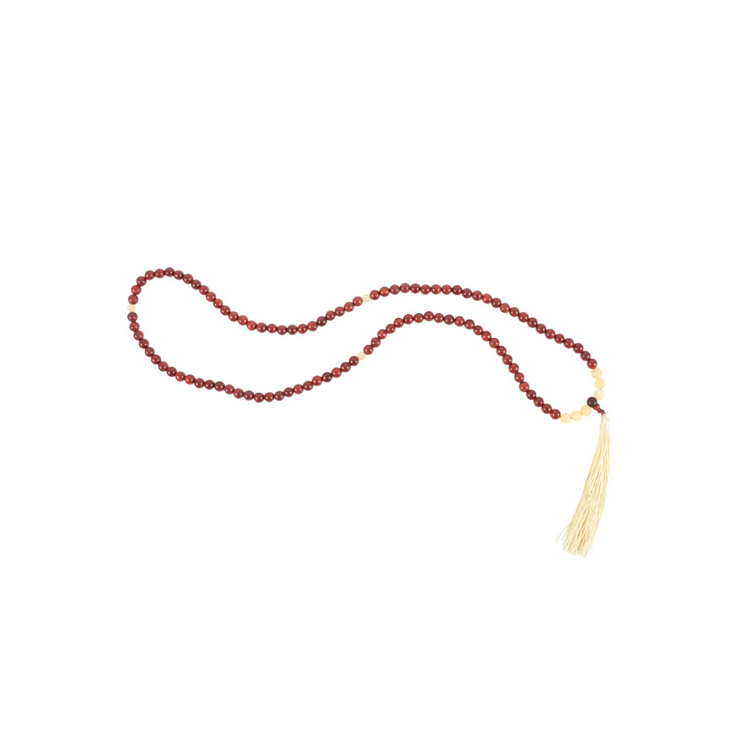 Rosewood & Yellow Jasper Mala Necklace – Self Confidence 4 Rosewood & Yellow Jasper Mala Necklace – Self Confidence
