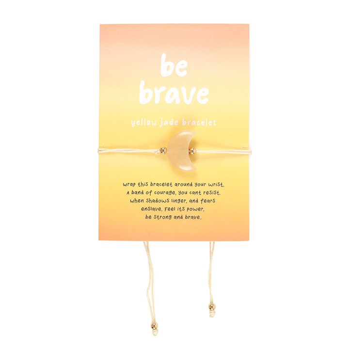 Be Brave Yellow Jade Crystal Moon Bracelet Be Brave Yellow Jade Crystal Moon Bracelet