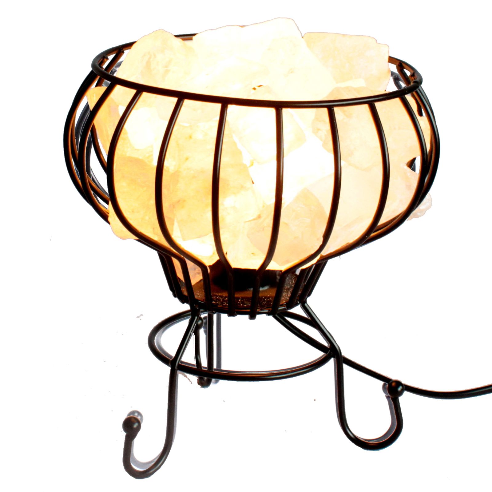 Rock Brazier with White Salt Chunks Rock Brazier with White Salt Chunks