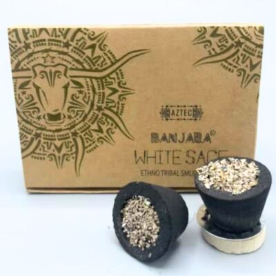 6 Banjara Smudge Cups – White Sage