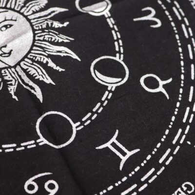 Esoteric Fringed Altar Cloth – Horoscope