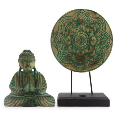 Buddha Feng Shui Set – Buddha Knot – Green
