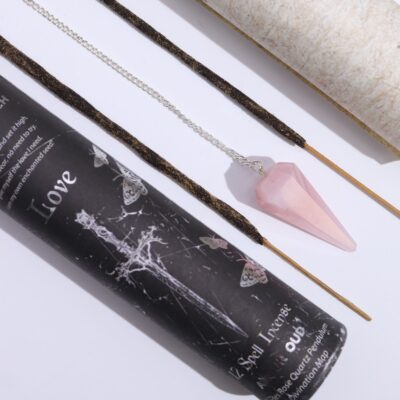 Ancient Witch Spell Incense – Love – Rose Quartz Pendulum