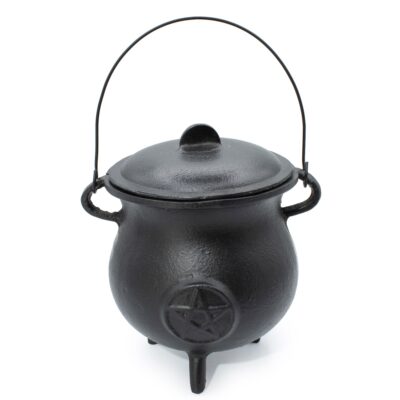 Large Cast Iron Cauldron with Pentagon