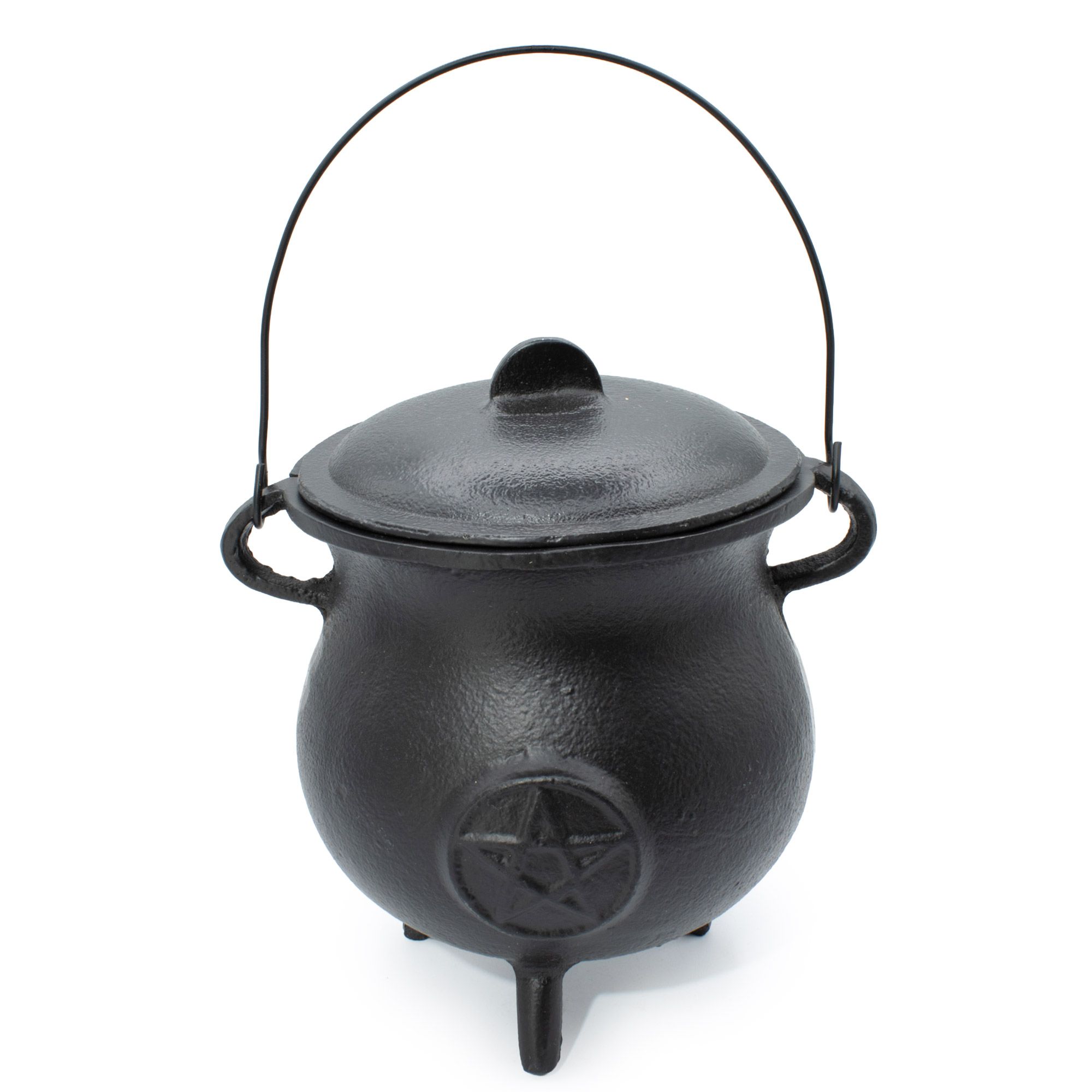 Large Cast Iron Cauldron with Pentagon Large Cast Iron Cauldron with Pentagon