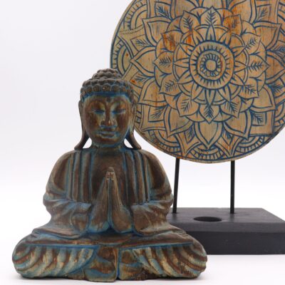 Buddha Feng Shui Set – Flower Mandala – Blue