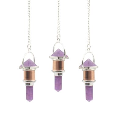 The Violet Engine- Combo Piece Copper Pendulum –  Amethyst