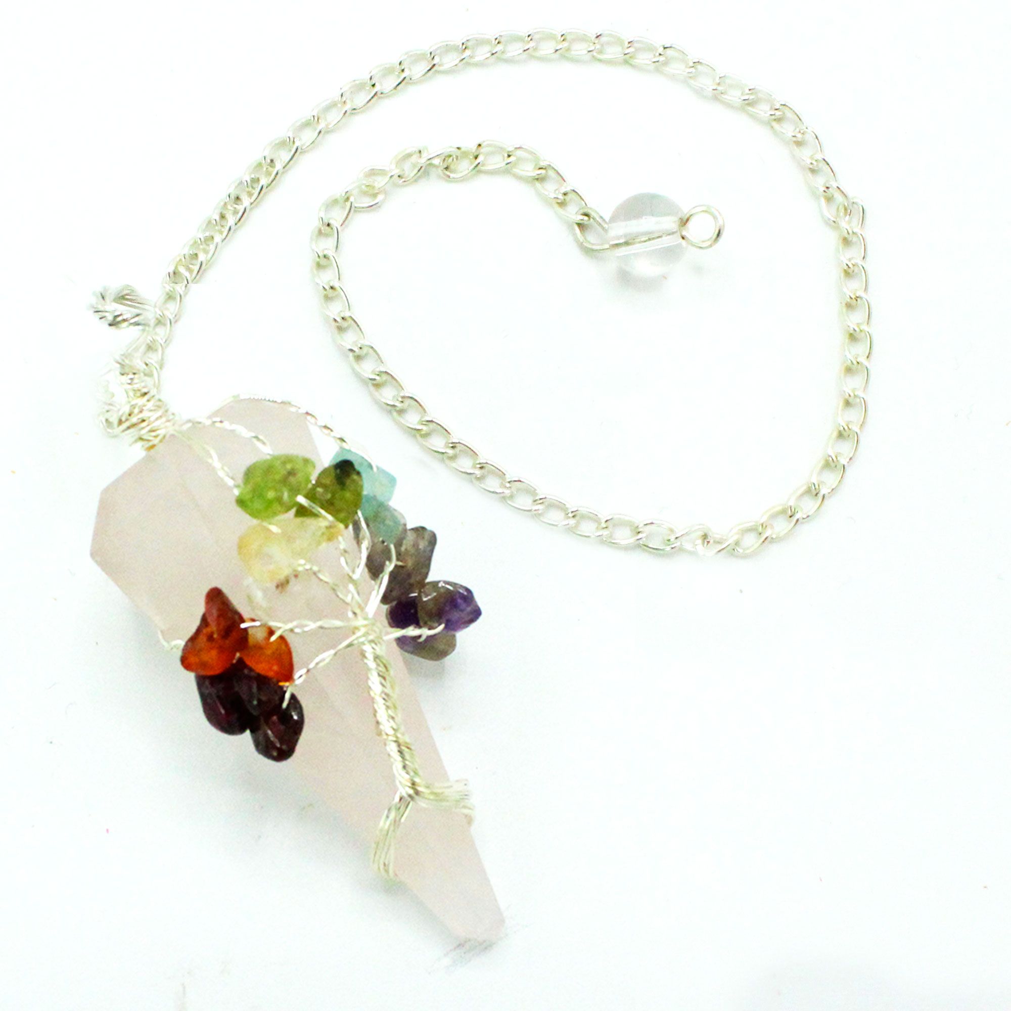 Magic Pendulum – Seven Chakra – Rose Quartz 3 Magic Pendulum – Seven Chakra – Rose Quartz