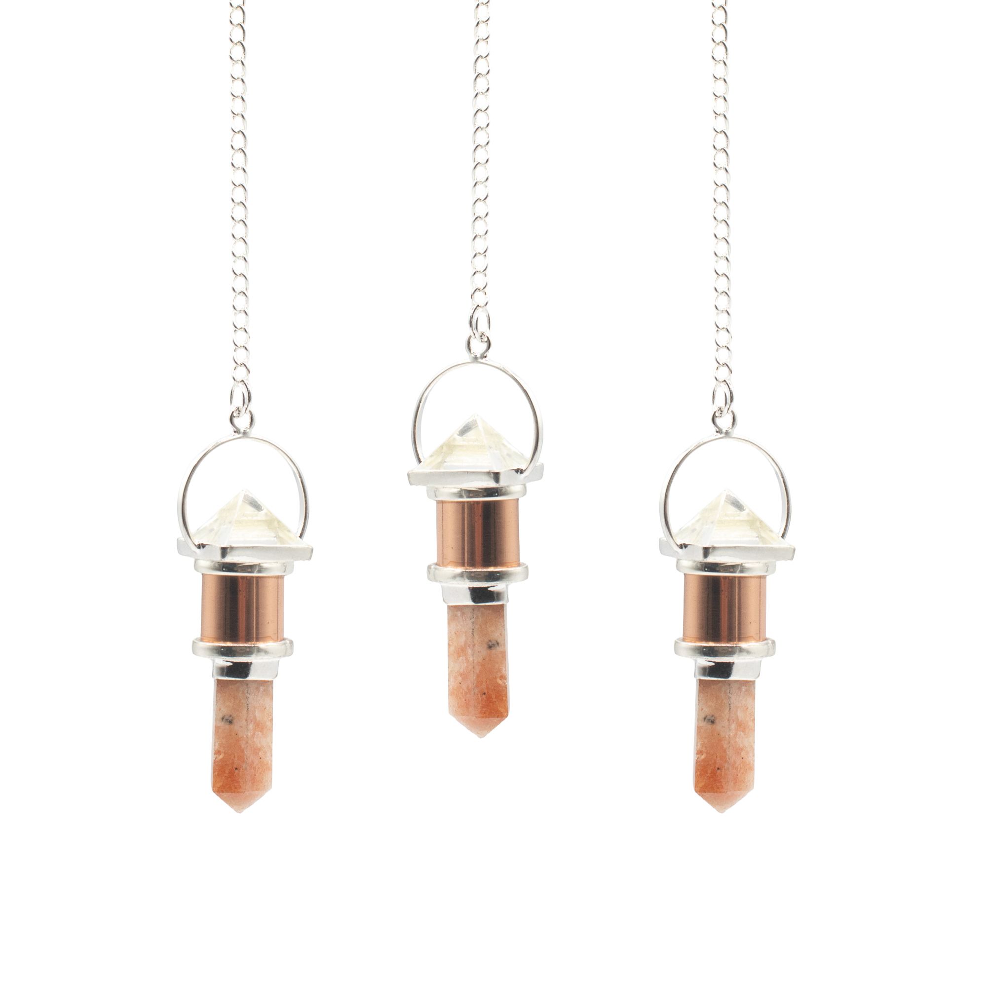 The Moon Chamber- Sunstone Copper Pendulum The Moon Chamber- Sunstone Copper Pendulum
